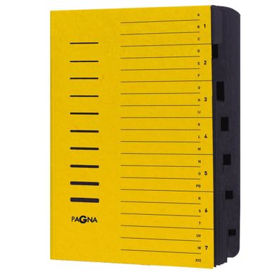 Pagna Ordnungsmappe 7 Fächer 1-7/A-Z gelb