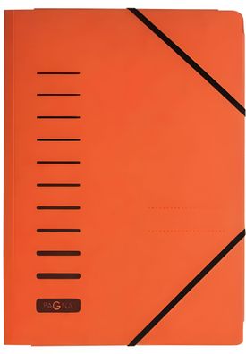 Pagna Gummizugmappe A4 3 Einschlagklappen orange