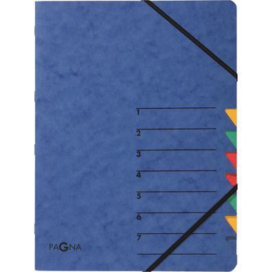 Pagna Ordnungsmappe Easy 7 Fächer 1-7 blau