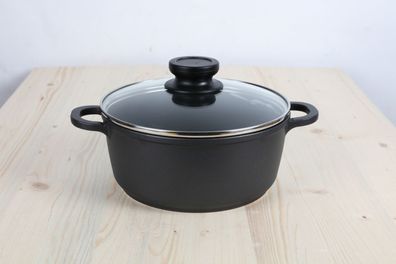 Aluguss Kochtopf 2,3L 20cm Glasdeckel Küchen Mahlzeit Induktion Kochen Herd