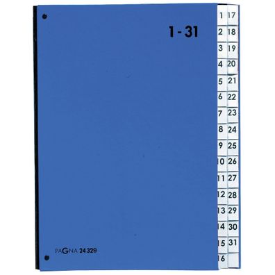 Pagna Pultordner Color 32 Fächer 1-31 blau