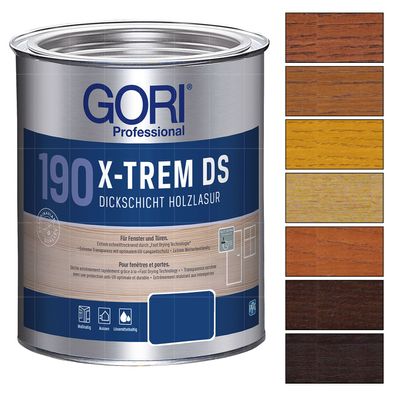 GORI 190 X-TREM DS 0.75 LTR Dickschichtlasur Holzlasur Holzschutzlasur UV-Schutz