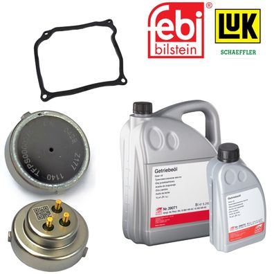 2x LUK Schaeffler Drucksensor + 6L Öl für VW Audi Seat Skoda DSG 7 Gang Automatik