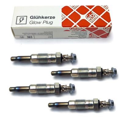 4x FEBI Bilstein Glühkerze 19223 für Mercedes W201 190D W124 MB100 Sprinter W460 W463