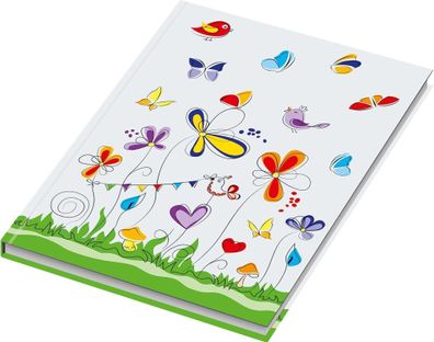 Kladde / Notizbuch "Schmetterlinge", liniert, A4, 96 Blatt, 70 g/m²