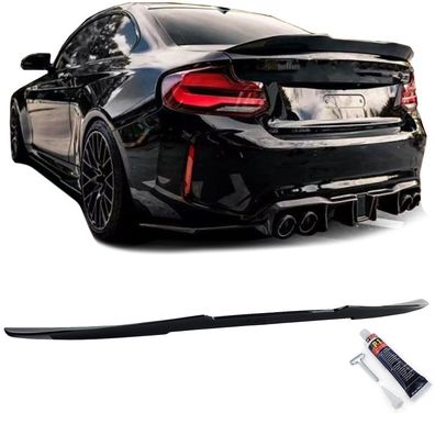 Ducktail Heckspoiler Lippe Schwarz Glanz passt für 2er BMW F22 Coupe 2013-2022