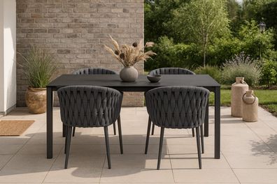 Destiny Sitzgruppe Molino mit Esstisch Cremona 160x90x74 cm (4 Personen)