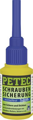 Petec Schraubensicherung mittelfest blau Flasche