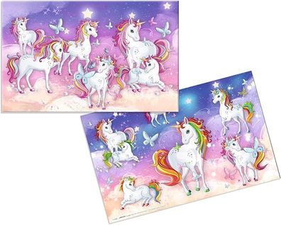 HERMA 19692 Schreibtischunterlage Kindergarten Einhorn, abwischbare Kinder Schreibunt