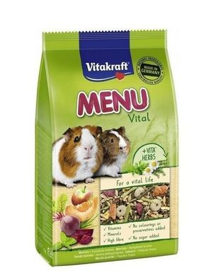 1 kg Vitakraft Menu Vital Meerschweinchenfutter mit Vitamin C, ballaststoffreich