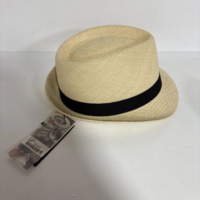LIPODO Sonnenhut (1-St) Strohtrilby mit Ripsband, Made in Italy Gr L
