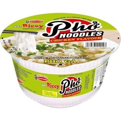 Acecook Oh Ricey Instant Reisnudelsuppe Pho Ga Huhn CUP 71g