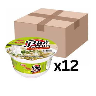 12er-Pack Acecook Oh Ricey Instant Reisnudelsuppe Pho Ga Huhn CUP 71g
