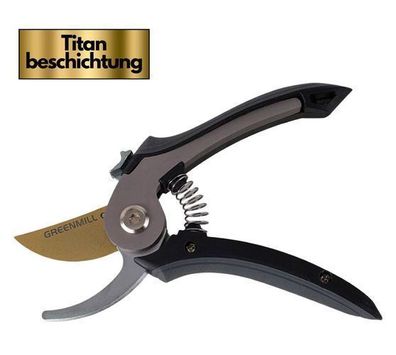 Profi Gartenschere Bypass Astschere Baum Blumen Schere Titan Antihaft SK5 Klinge