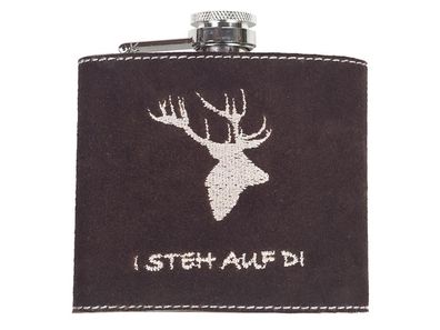 Flachmann braun beige Hirsch