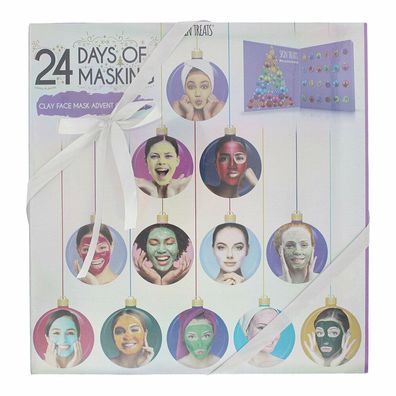 Haut Treats 24 Tage Masking Adventskalender 24 X Lehm-Gesichtsmaske