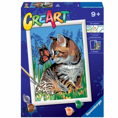 CreArt Kätzchen und Schmetterling Malset
