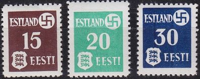 Estland Estonia [Besetzung] MiNr 0001-03 x ( * */mnh ) [02]