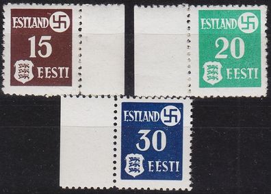 Estland Estonia [Besetzung] MiNr 0001-03 x ( * */mnh ) [03]