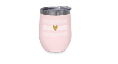 ppd Paperproducts Design Thermobecher doppelwandig Edelstahl 350 ml Heart of Gold ros