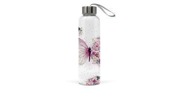 ppd Paperproducts Design Bottle Glasflasche 500 ml Butterfly Flowers