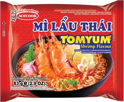 Acecook Instantnudeln Tom Yum Shrimp Mi Lau Thai 83g