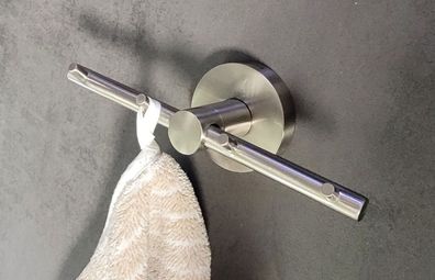 Kosmos Tec Hakenleiste Metall Edelstahl Wandhaken 4er-Handtuchhaken