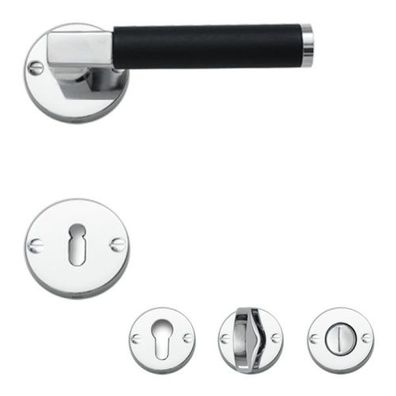 Drecoma Rosette glanzchrom schwarz matt Drückergarnitur Bauhaus Griff