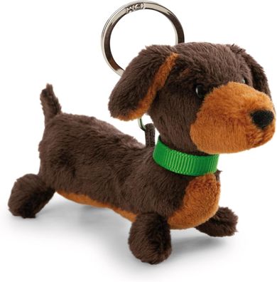 Schlüsselanhänger Dackel 10cm - braun - Treuer-Begleiter für Rucksack oder Tasche, Sc