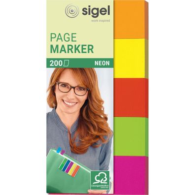 Sigel Haftmarker Papier Neon HN650