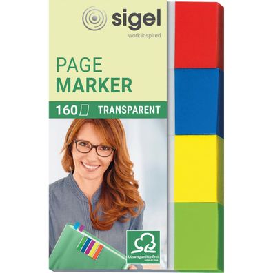 Sigel Haftmarker Transparent 50x80mm HN670