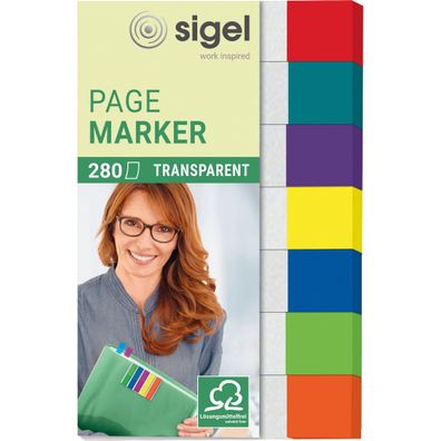Sigel Haftmarker Transparent mini 50x84mm HN677