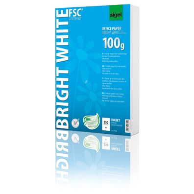 Sigel Inkjetpapier Bright White 100g 250B IP125