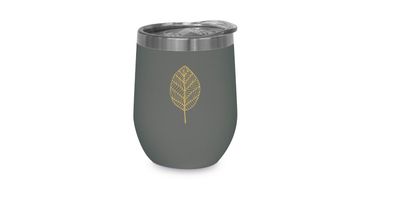 ppd Paperproducts Design Thermomug 350 ml Pure Gold Leaves anthracite