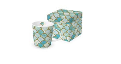 ppd Paperproducts Design Trend Mug in Geschenkbox Art Déco turquoise
