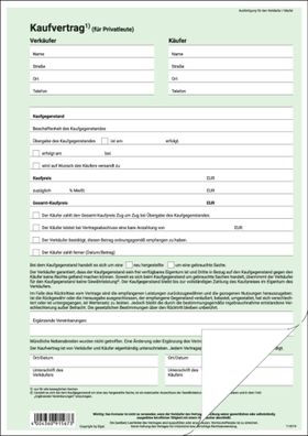 Sigel Kaufvertrag A4 allgemein SD 2f KV420