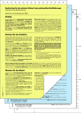 Sigel Kaufvertrag ADAC KV440