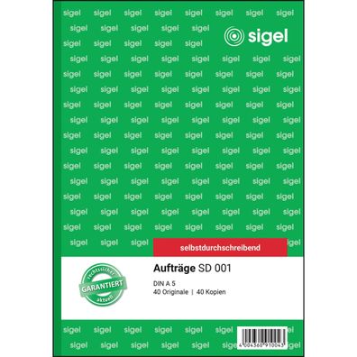 Sigel Auftrag A5 SD 2x40Bl SD001