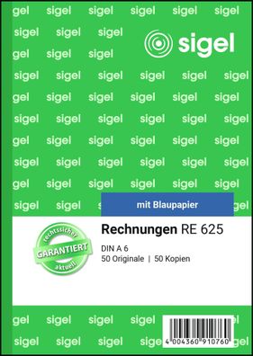 Sigel Rechnung A6 2x50Bl RE625