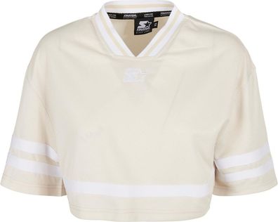Starter Black Label Damen Ladies Cropped Mesh Jersey Palewhite/White