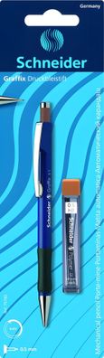 Schneider Druckbleistift Graffix + Ersatzminen Blisterkarte mit 1 Stück