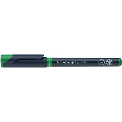 Schneider Tintenroller Topball 811 grün, Strichstärke ca. 0,5 mm