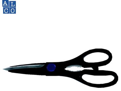 Allzweckschere, 8,3'' = 21 cm, Schwarz, m. Kapselheber, ABS-Griffe, rostfr. Spezialst
