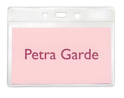 Veloflex Namensschild 105x68mm farblos ohne Clip