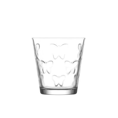 LAV Kelebek Trinkgläser - 3er Set mit Schmetterlingsmuster, 255 ml