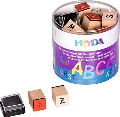 HEYDA 204888479 Stempel-Set Alphabet Holz