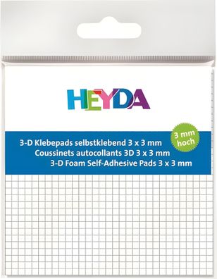 HEYDA 204889006 3D-Klebepads 3 x 3 x 3 mm weiss