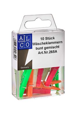 Briefklammern, kunststoffüberzogen, bunt gemischt, 26 mm, rund, SB-Dose à 100 Stück