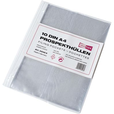 Veloflex Prospekthüllen A4 PP glaskl.10erP