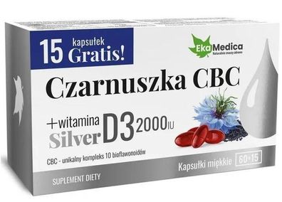 Ekamedica Schwarzkuemmel CBC Silber, 75 Kapseln